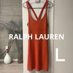 ラルフローレン　オレンジ ノースリーブ ワンピース RALPH LAUREN