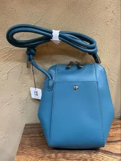 ターコイズ 六角形ショルダーバッグ