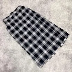 ジーユー　チェックスカート　（L）　総柄　チェック柄　厚手　ウエストゴム　洗濯可