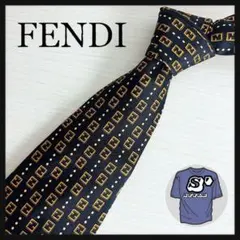 【超人気デザイン】フェンディ☆ズッカ柄総柄ネクタイ イタリア製 即完売モデル