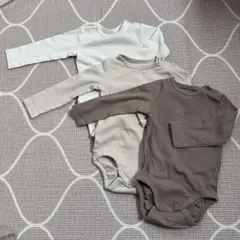 H&M オーガニックコットン ボディスーツ 3枚セット