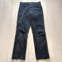 Wrangler テキサスストレッチ ブラックデニム W32 L36カットオフ
