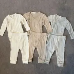 ZARA リブ編みロンパース＆レギンス 3色セット 1-3m