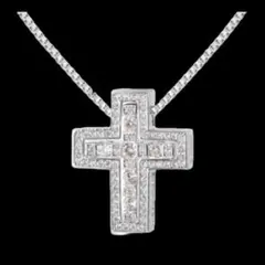 【N002】ネックレス　メンズ　シルバー　アクセサリー　レディース　クロス　十字