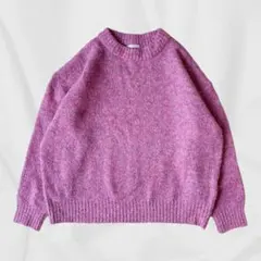 CINEMA CLUB ハニーズ ピンク パープル ニット 長袖 秋冬 M