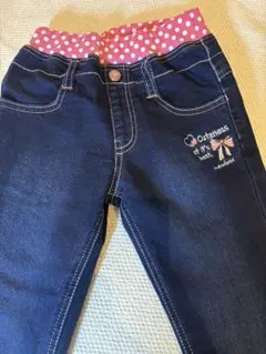 デニムパンツ 120cm メゾピアノ風 ピンク水玉 ジーパン
