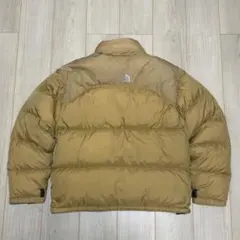 【希少カラー、ベージュ】ノースフェイス ヌプシダウン センターロゴND00360