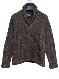 美品　00s ポロバイラルフローレン　ヘリンボーンショールカラーカーディガン　S