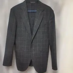 COMME CA MEN チェック柄 ビジネスジャケット Sサイズ