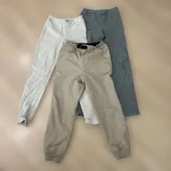 【GU】裏起毛パンツ 3点セット140cm