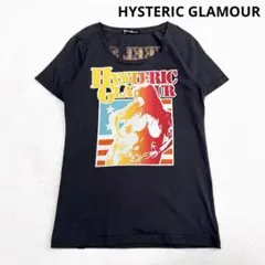 美品 ヒステリックグラマー 14ss ビッグロゴ 星条旗 ヒスガール Tシャツ