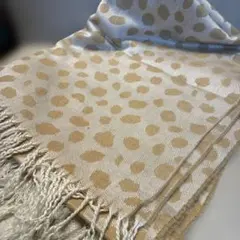 リバーシブル マフラー ストール ベージュ