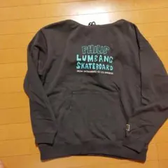 Philip Lumbang スケートボード パーカー グレー