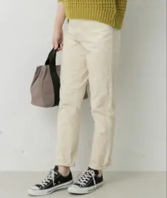 アーバンリサーチ サニーレーベル コーデュロイテーパードパンツ ベージュ 36