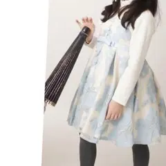 140 ドレス 美品　ワンピース　入学式　水色　ブルー