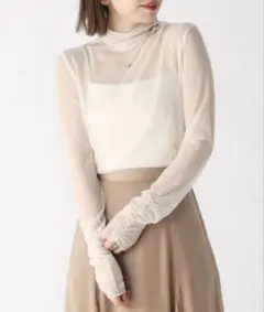 Heather アソートカラーシアーロンT シアートップス