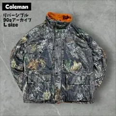 ColemanリアルツリーカモハンティングジャケットリバーシブルオレンジLサイズ