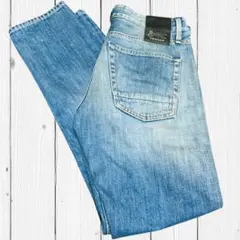 デンハム DENHAM イタリア製 デニムパンツ ペイント加工 金刺繍 ペンキ