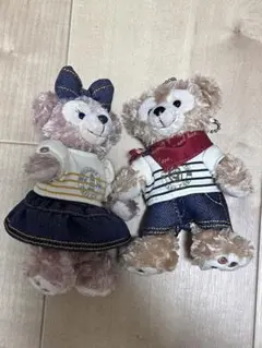 ディズニー　ダッフィー　シェリーメイ　ぬいぐるみストラップ　ディズニーシー