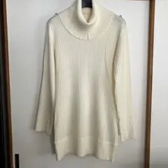 美品☆L&Beautiful ☆アイボリー タートルネックセーター