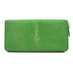 ★新品★スティングレー 長財布 ポリッシュ加工 ウォレット ライトグリーン
