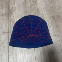 ビーニー スパイダー マーベル ニットキャップ 青×赤