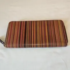 Paul Smith マルチストライプ　ラウンドファスナー 長財布