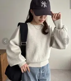 DISCOAT 【WEB限定】スウェットライクショートプルオーバー グレー