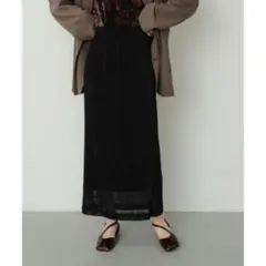 センスオブプレイス　シアーラメベロアスカート