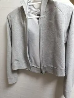 PUMA フルジップ パーカー グレー