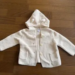 baby GAP フード付きカーディガン 6-12ヶ月 アイボリー