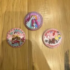 ディズニー刺繍缶バッチ2 アナ雪 おしゃれキャット シュガーラッシュ バラ売り