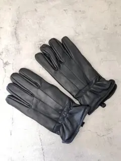 【ボア入り】ラムレザー（羊革）レザーグローブ【M】革手袋 黒 新品 ラム革