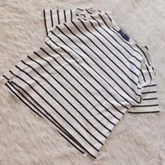 アーバンリサーチ ラボ（F）半袖 Tシャツ コットン100% ボーダー モノクロ