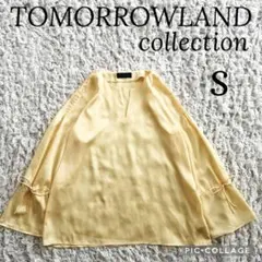 トゥモローランドコレクション スムースサテン フレアスリーブブラウス イエロー