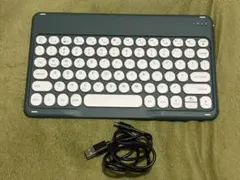 グリーン USB接続 丸型キー キーボード 本体