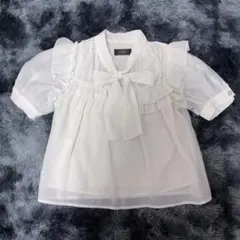 And Couture ボウタイ シアーブラウス 白 38 未使用 リボン - メルカリ