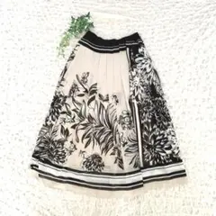 プライド 花柄フレアスカート 【38】 シフォン ボタニカル柄 総柄のサムネイル