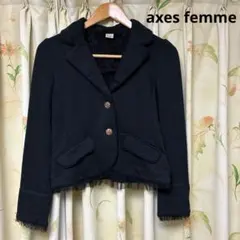 axes femme テーラードジャケット ジャケット ブラック レース