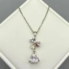 4℃ ハート クローバー ネックレス SILVER