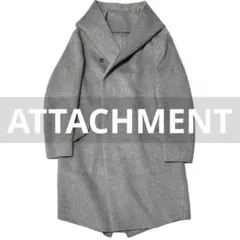 定価10.2万ATTACHMENTカシミヤ混ダブルフェイスビーバーフードコート1