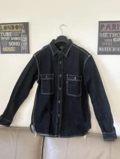 最終値下げ美品★EIGHT-G(エイトジー)インディゴデニムワークシャツサイズL