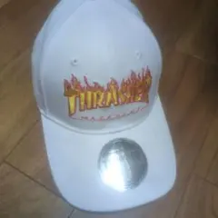 THRASHER MAGAZINE キャップ ホワイト 刺繍