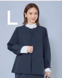 しまむら 田中里奈　mysa ランタンスリーブジャケット　ネイビー　L　新品