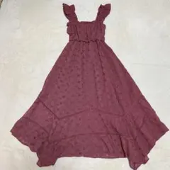 【美品】スナイデル エンブロイダリーオフショルワンピース ロングワンピース