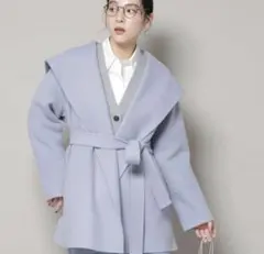 【新品未使用タグ付⭐︎即日発送】ウールリバーショールミディコート