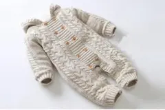 ニットロンパース　ベビーアウター