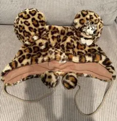 ヒョウ柄 ミッキー耳帽子