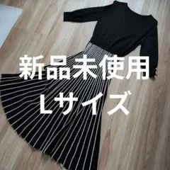 値下げ！【新品未使用】セゾンドパピヨン バイカラーAラインワンピース、L