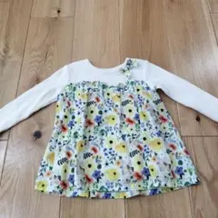 Love&Peace&Moneyフラワープリント 長袖カットソー 90cm